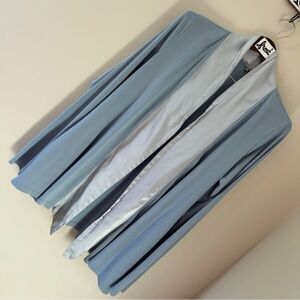 PJ Harlow blue knit long sleeve robe pajama women's sz L